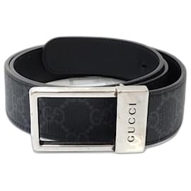 Gucci-Gucci Black Canvas Belt-Black