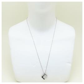 Louis Vuitton-Louis Vuitton Fragment Necklace-Silvery