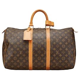 Louis Vuitton-Louis Vuitton Monogram Keepall 45 Boston Bag-Brown