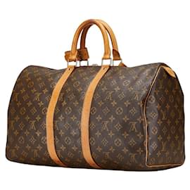 Louis Vuitton-Louis Vuitton Monogram Keepall 45 Boston Bag-Brown