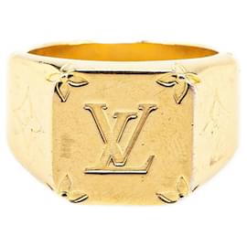 Louis Vuitton-Louis Vuitton Monogram Signet Ring-Golden