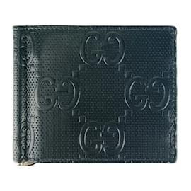Gucci-Gucci Bi-fold Wallet in Black Leather-Black