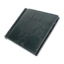 Gucci-Gucci Bi-fold Wallet in Black Leather-Black
