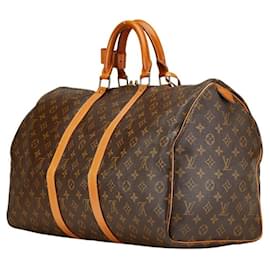 Louis Vuitton-Louis Vuitton Monogram Keepall 50 Boston Bag-Brown