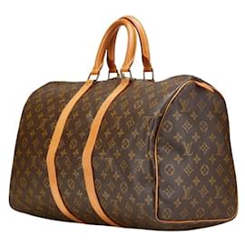 Louis Vuitton-Louis Vuitton Monogram Keepall 45 Boston Bag-Brown