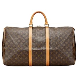 Louis Vuitton-Louis Vuitton Monogram Keepall 55 Boston Bag-Brown