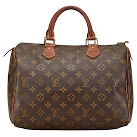 Louis Vuitton-Louis Vuitton Monogram Speedy 30 Handbag-Brown
