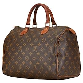 Louis Vuitton-Louis Vuitton Monogram Speedy 30 Handbag-Brown