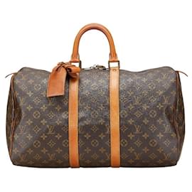 Louis Vuitton-Louis Vuitton Monogram Keepall 45 Boston Bag-Brown
