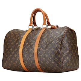 Louis Vuitton-Louis Vuitton Monogram Keepall 45 Boston Bag-Brown