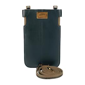 Fendi-Sac à épaule en cuir noir Fendi-Noir
