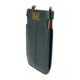 Fendi-Fendi Black Leather Shoulder Bag-Black