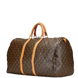 Louis Vuitton-Louis Vuitton Monogram Keepall 55 Boston Bag-Brown