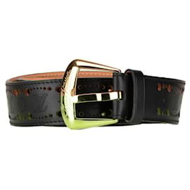 Louis Vuitton-Louis Vuitton Nomad Monogram Santur Phoenix Punching Belt-Black