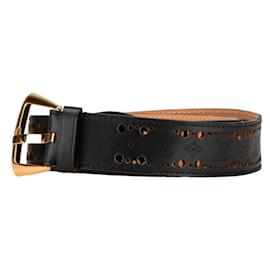 Louis Vuitton-Louis Vuitton Nomad Monogram Santur Phoenix Punching Belt-Black