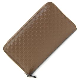 Gucci-Gucci Brown Leather Long Wallet-Brown