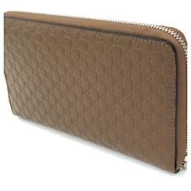 Gucci-Gucci Brown Leather Long Wallet-Brown