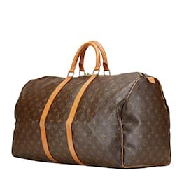 Louis Vuitton-Louis Vuitton Monogram Keepall 55 Boston Bag-Brown