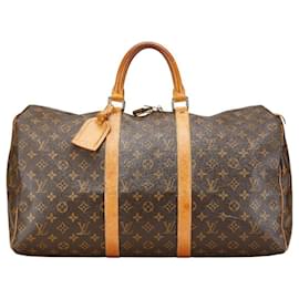 Louis Vuitton-Louis Vuitton Monogram Keepall 50 Boston Bag-Brown