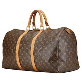 Louis Vuitton-Louis Vuitton Monogram Keepall 50 Boston Bag-Brown