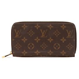 Louis Vuitton-Louis Vuitton Monogram Zippy Wallet-Brown,Fuschia
