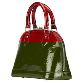 Louis Vuitton-Louis Vuitton Monogram Vernis Alma BB Handbag-Red,Fuschia