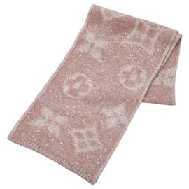 Louis Vuitton-Louis Vuitton Monogram Echarpe Glitter Scarf-Pink