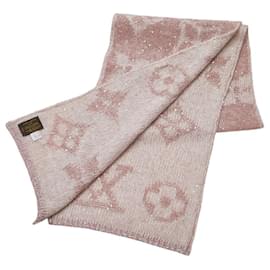 Louis Vuitton-Louis Vuitton Monogram Echarpe Glitter Scarf-Pink