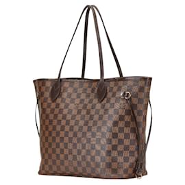 Louis Vuitton-Louis Vuitton Damier Neverfull MM Tote Bag-Brown,Damier ebene