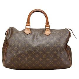 Louis Vuitton-Louis Vuitton Monogram Speedy 35 Handbag-Brown