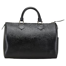 Louis Vuitton-Louis Vuitton Epi Speedy 30 Handbag-Black