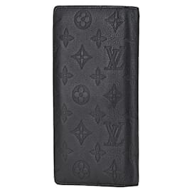 Louis Vuitton-Louis Vuitton Monogram Shadow Long Wallet-Black