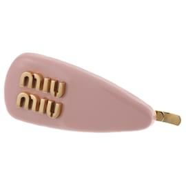 Miu Miu-Miu Miu Pink Patent Leather Hair Clip-Pink