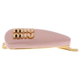 Miu Miu-Miu Miu Pink Patent Leather Hair Clip-Pink