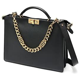 Fendi-Fendi x Versace FENDACH Peekaboo I See You Medium Handbag-Black