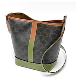 Céline-Celine Triomphe Canvas Small Bucket Bag-Other