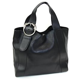 Gucci-Gucci Black Leather Tote Bag-Black