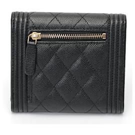 Chanel-Chanel Boy Chanel Tri-fold Wallet-Black