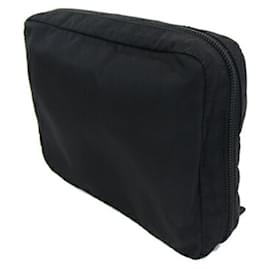 Prada-Prada Black Nylon Travel Clutch Bag-Black