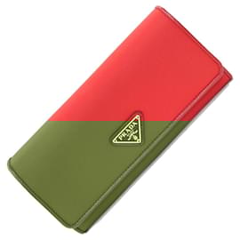 Prada-Prada Bi-fold Long Wallet-Red