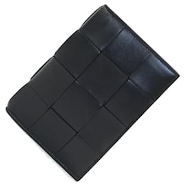 Bottega Veneta-Bottega Veneta Black Leather Passport Cover-Black