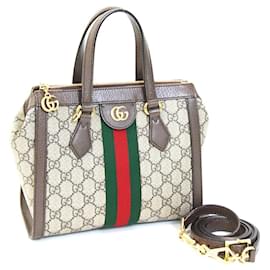 Gucci-Gucci Offia Small Tote Bag-Beige,Dark brown