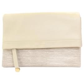 Tiffany & Co-Tiffany Clutch Bag in Pink Beige Leather-Beige