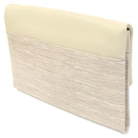 Tiffany & Co-Tiffany Clutch Bag in Pink Beige Leather-Beige