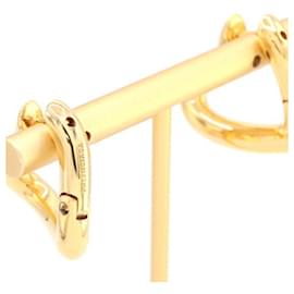 Balenciaga-Balenciaga Gold Metal Stud Earrings-Golden
