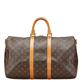 Louis Vuitton-Louis Vuitton Monogram Keepall Bandouliere 45 Boston Bag-Brown