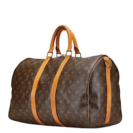 Louis Vuitton-Louis Vuitton Monogram Keepall Bandouliere 45 Boston Bag-Brown