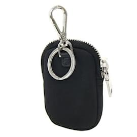 Prada-Prada Black Nylon Mini Bag Charm Keychain-Black