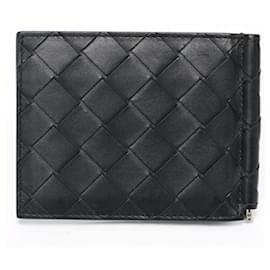 Bottega Veneta-Bottega Veneta Intrecciato Money Clip Wallet-Black