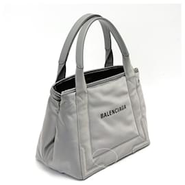 Balenciaga-Balenciaga Navy Cabas S Tote Bag-Brown